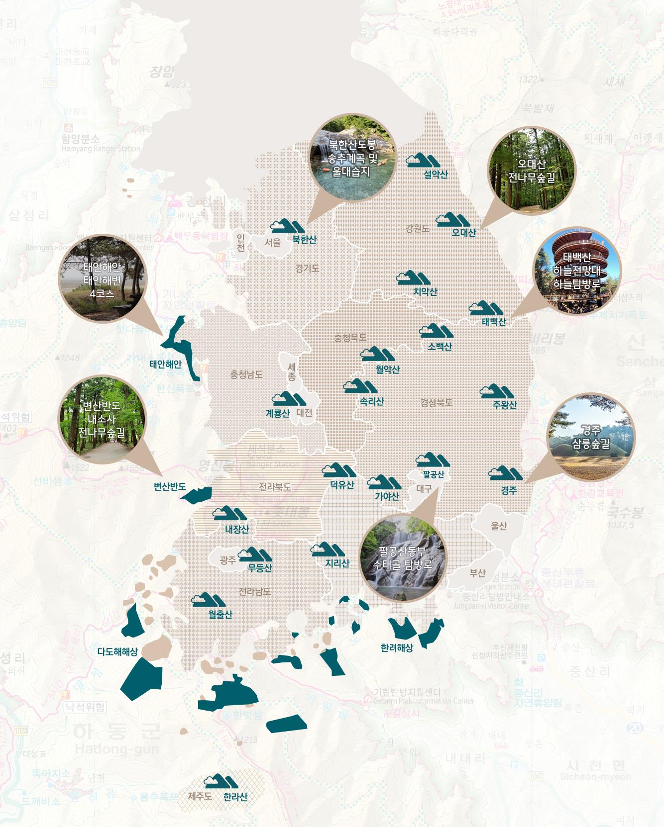 휴가철, 걸으며 힐링하기 좋은 국립공원 7곳